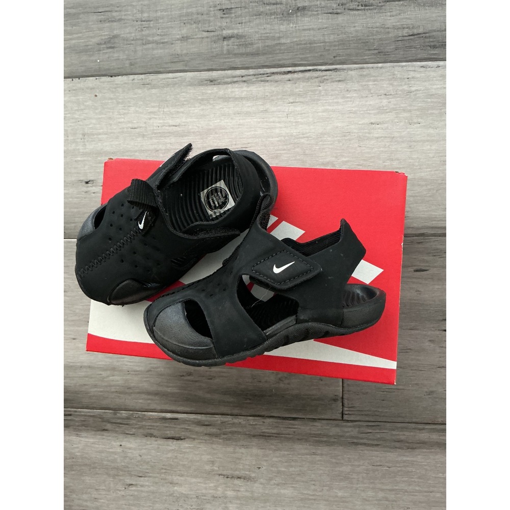 Nike Sunray Protect 2 TD Toddler Sandals Black White 943827-001 Size 4C - Picture 3 of 4